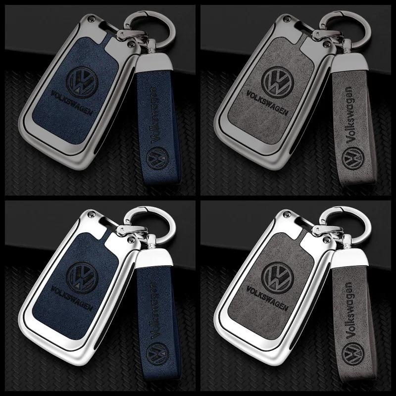 2025 Moda Quente Liga de Metal Capa Case Chave Dobrável para Carro Fob Para VW Volkswagen Golf 7 MK7 Tiguan MK2 T-roc T-cross Chaveiro Automático Acc