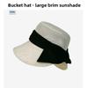 Wide Brim Cotton Linen Fisherman Hat With Bow Decoration For Summer And Spring Outings