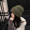Knitted Hat Children's Winter Warm Bald Hat Lazy Wind Wool Pile Hat Big Head Circumference Show Face Small Cold Hat