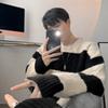 Herbst und Winter Neuer Herren Strickpullover Koreanisch Locker Basic