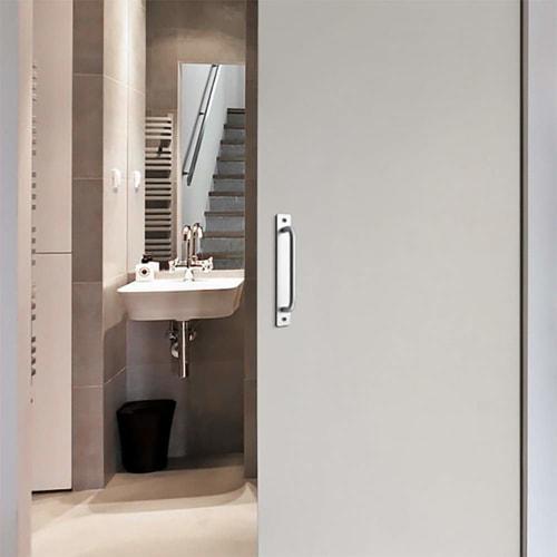 UULU 2-Pack Aluminum Alloy Door Handles, Cabinet Pull Handles, Door Handles, Shelf Handles, Bathroom Decor, Large Size, Metal Door Knobs with Screws (