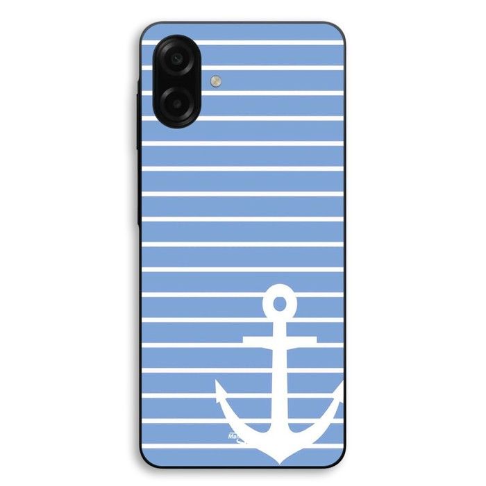 Hülle Für Samsung Galaxy A08 Blaue Marineanker Maniacase schwarz