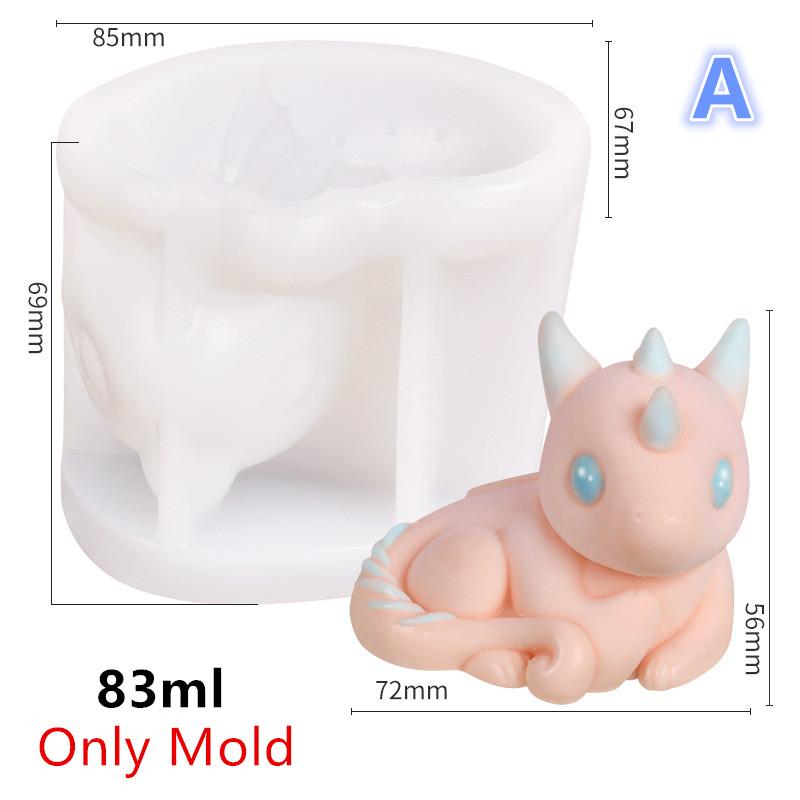 Cute Dinosaur Mousse Mold Pudding Silicone Mold Custard Mold Cake Mold Cartoon Dino Cake Decoration Baking Bakery Tool