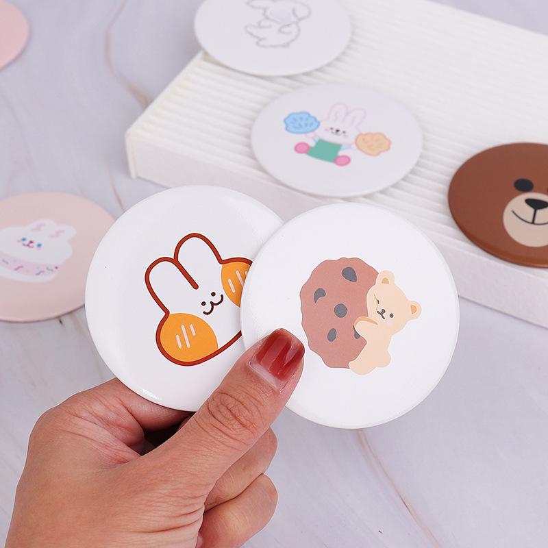 Chic Portable Pocket Mirror: Ins Style Handheld Makeup Accessory for Women and Students