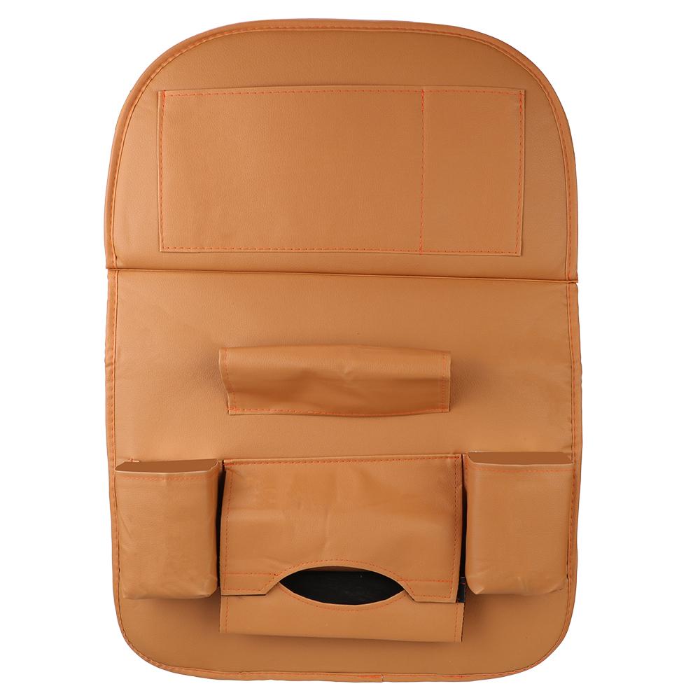 Car Seat Back Organizer Table Tray Car Storage Organizer Auto Accessories Pu Leather Pad Bag Travel Storage Bag