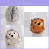Adorables porte-clés en peluche hérisson doux animal en peluche breloque pour sac à dos mignon