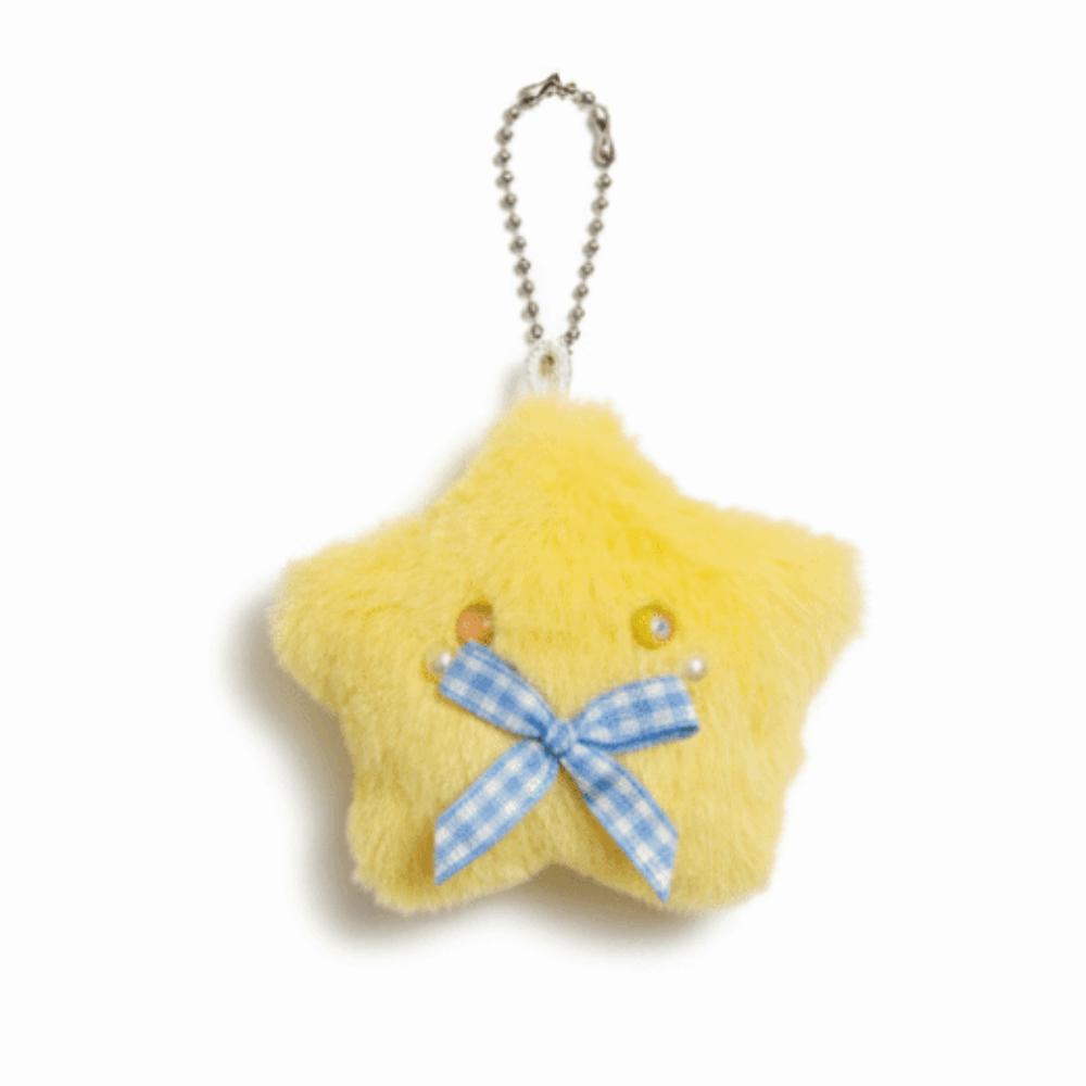 

Soft Star Plush Toy Key Chain Fluffy Bag Pendant Charms Moon Stars Keychains Bag Accessories Pearl Star