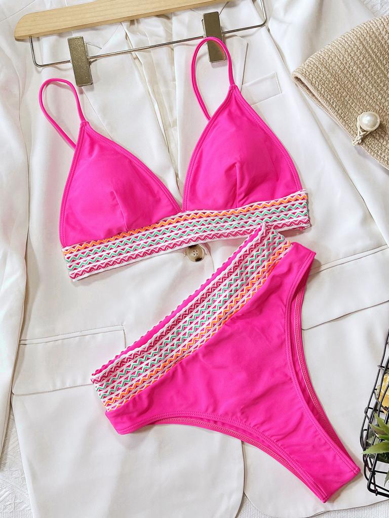 Sexy Women Swimsuit Push Up Bikini High Waist Female Swimwear Belted Biquini Bikini Set Swimming Suit