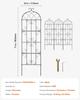 4 Packs Metal Garden Trellis for Climbing Plant Support 71x20 In Rustproof