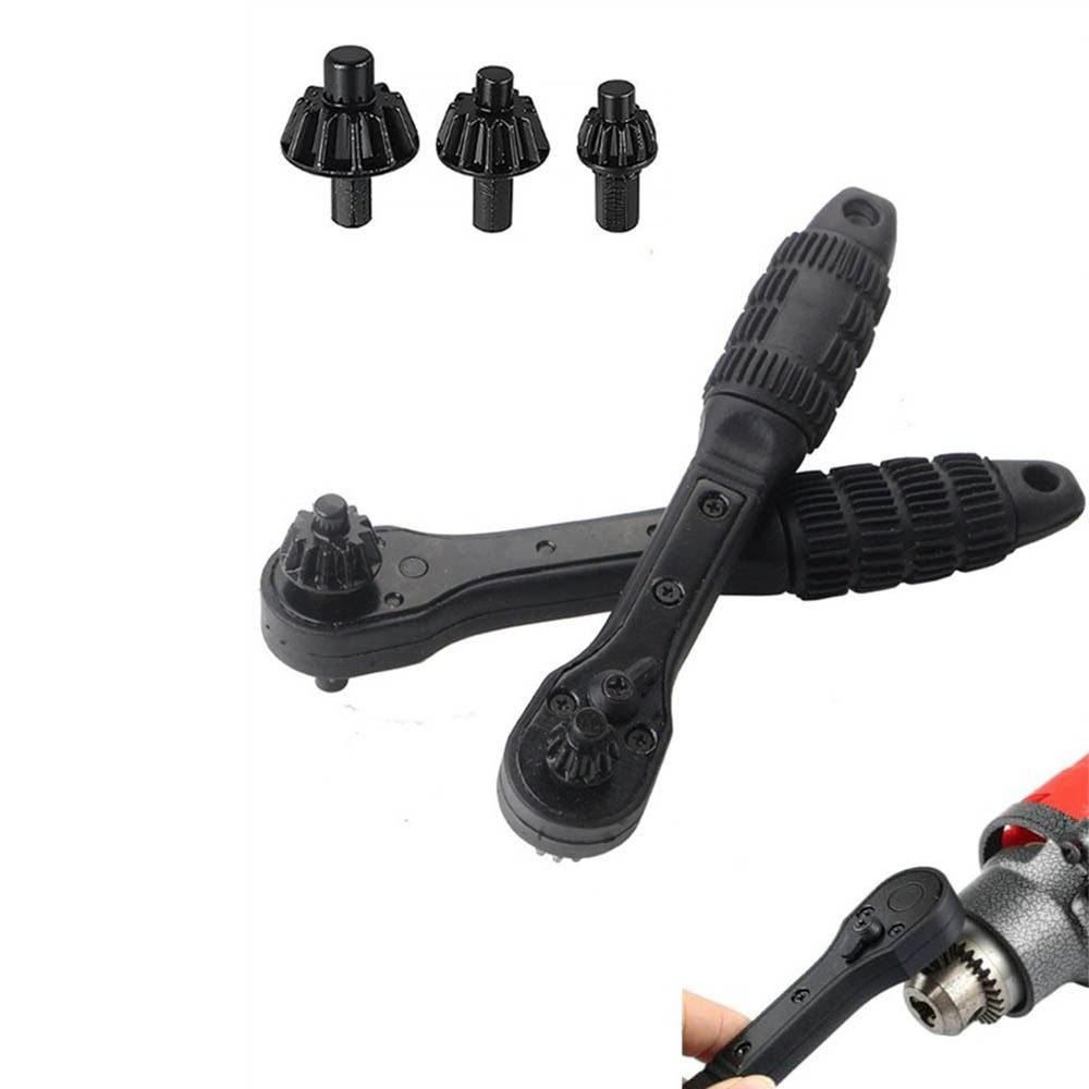 Double Head Drill Key Chuck Quick Disassembly Ratchet Spanner Ratchet   Drill Chuck  Hand Tool