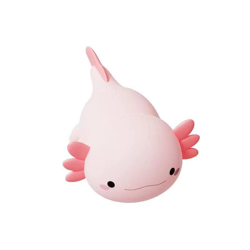 Rechargeable Axolotl Night Light with Timer – Touch-Control Bedside Lamp, Creative Gift