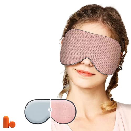Wulsalio Eye Mask for Restful Sleep, Dual-Use Hot and Cold Eye Cover, Stylish Eye Mask, Comfortable Sleep Aid, No Pressure, All Seasons, Skin-Friendly