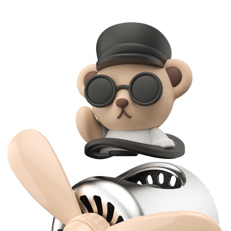 Collection Edition Little Bear Pilot Car Air Freshener Perfume Automobile Interior Perfume Clip Fragrance Ornament Accessories