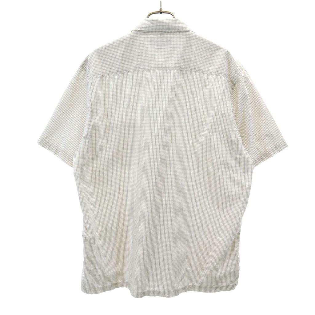 Gap Check Pattern Short Sleeve Cotton Shirt M White Men's Used