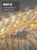 Dining Room Luxury  Crystal Lustre Dimmable Pendant Lights Plated Gold Metal Irregular Hanging Lamp Led Deco Suspend Light
