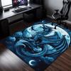 Blue Dragon Moon Sky Fantasy Rug Crystal Velvet Carpet Living Room Decor Artistic Design Soft Floor Mat Home Decoration Fantasy
