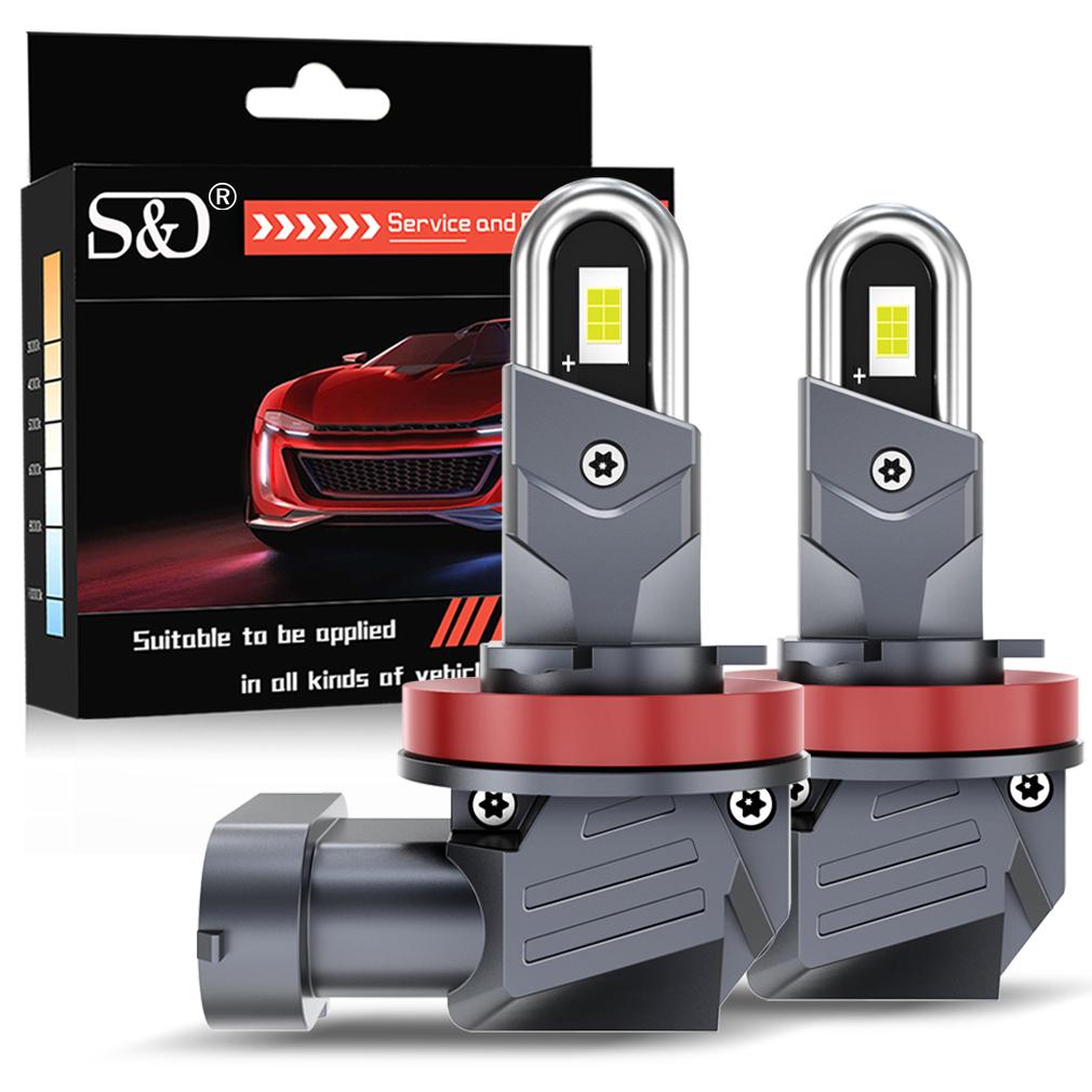 2Pcs H4 H7 LED Headlights Canbus H11 H8 HB3 9005 HB4 9006 Light Bulbs 20000Lm U-Shaped Copper Tube Car Lights Fanless Headlamp 6000K White 12V