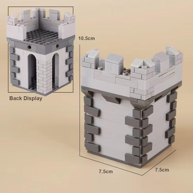 MOC Medieval Scene Building Blocks Military Camp Viking Warrior Soldiers Tent Outpost Pirate Ship Stable Castle Wall Bricks Toy