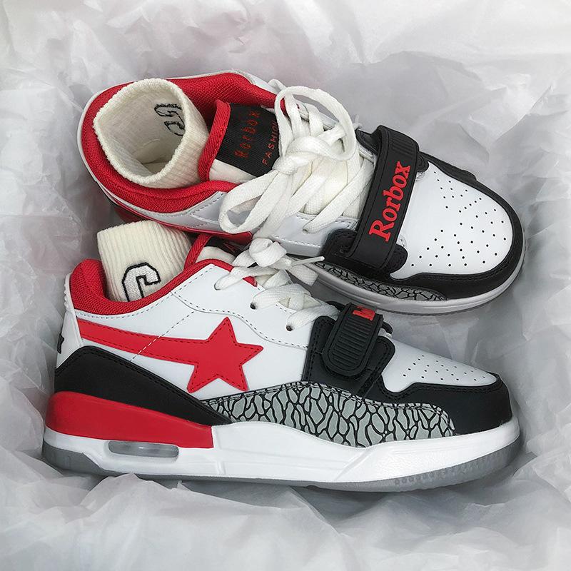 New couple air cushion casual shoes Hong Kong style ins super fire student shoes board shoes 35