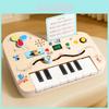 Wooden Piano Busy Board With Led Lights And Sound For Early Learning Toddlers