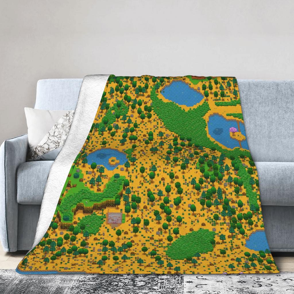 Stardew Valley Greenhouse Flannel Blankets Winter  Soft Throw Blanket for Kids Adult Couch Chair Aesthetic Bedspread Sofa Cover
