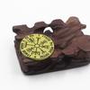 Nordic Vegvisir Viking Compass Coin Magical Rune Staves Numbering Coins Collection Talisman Souvenir Ornament
