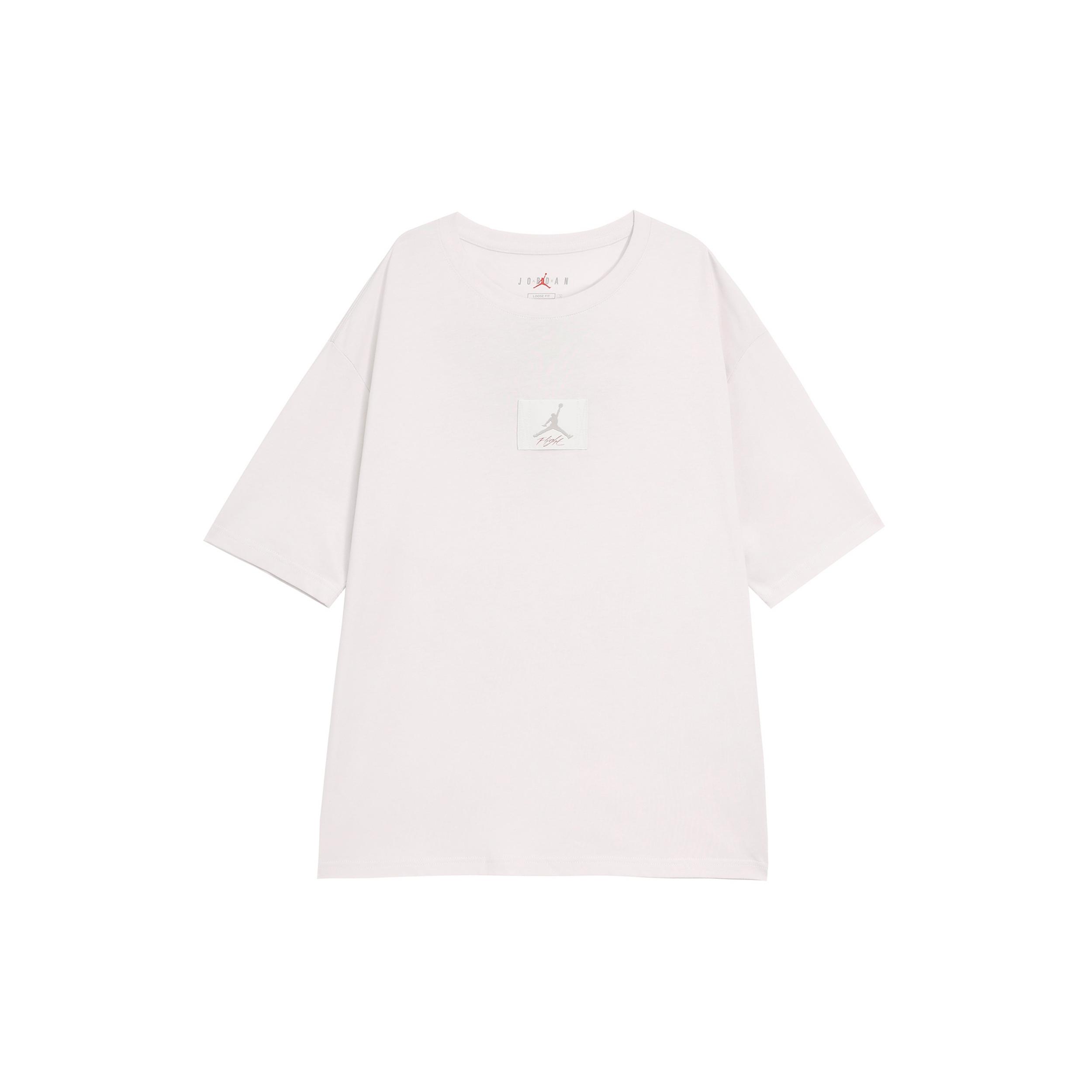 Jordan Flight T Shirts Men s White Crew Neck Moderate Straight Fit CZ1214-094 L