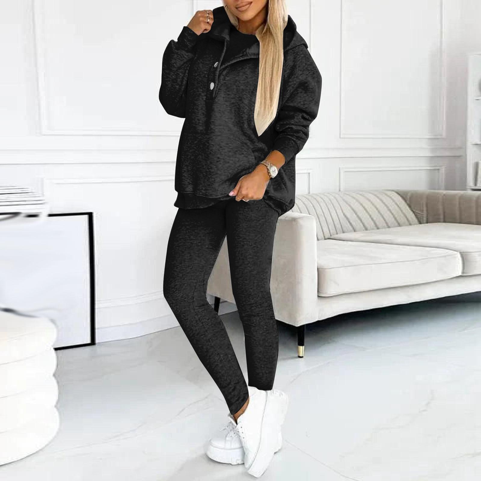 

Спортивный костюм с капюшоном, одежда для бега, пуловер с длинными рукавами, толстовки, толстовка + спортивные штаны + комплект на танке L чёрный