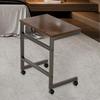 End Table Furniture Practical C Shaped TV Tray for Bedside Small Space Proch Brown