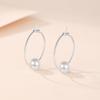 Pearl Circle Ear Hole Earrings Women'S Simple Personality Fashion Earrings New Trendy Earrings Premium Durable