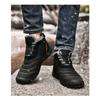 Winter Cotton Boots, Warm and Thick, Plus Size Cotton Shoes with Soft Soles, Men's Mid Top Snow Boots