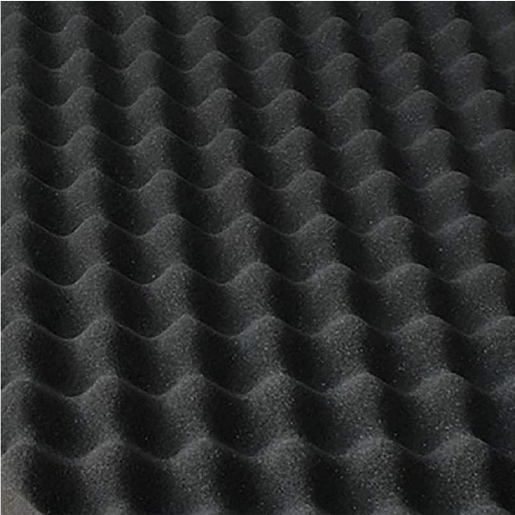 Large, 50cm wide, black, compressed, sound-absorbing, soundproofing urethane sponge (2cm thick, set of 2 high-quality sheets)