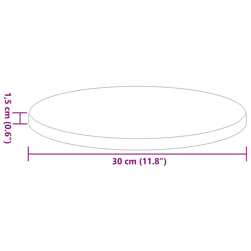 White Table Top Ø 30 x 1.5 cm Particleboard