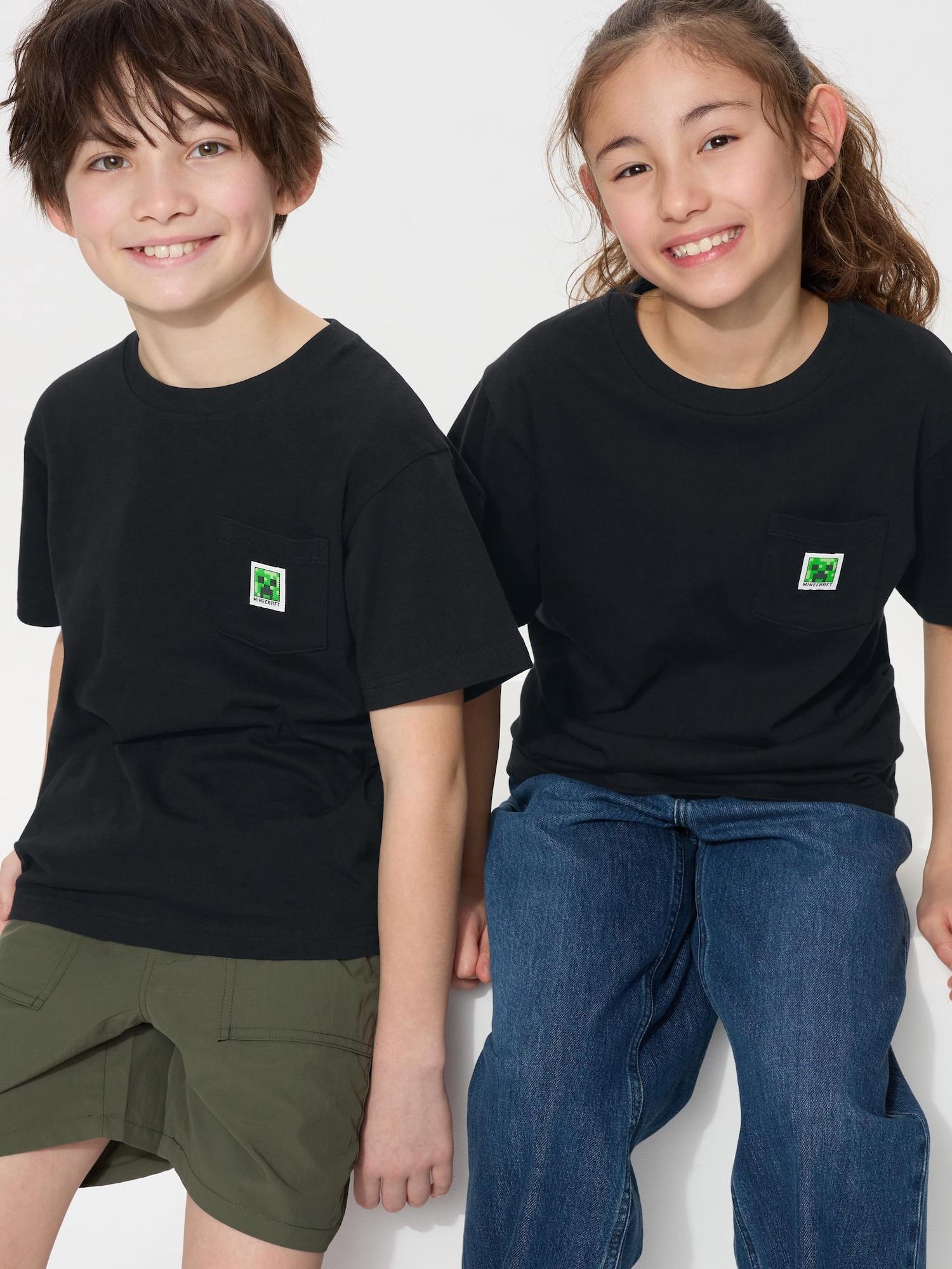 

Uniqlo Футболка детская Minecraft UT с коротким рукавом G 09 BLACK/KIDS 100