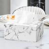 Nordic Marble Pattern Plastic Tissue Box