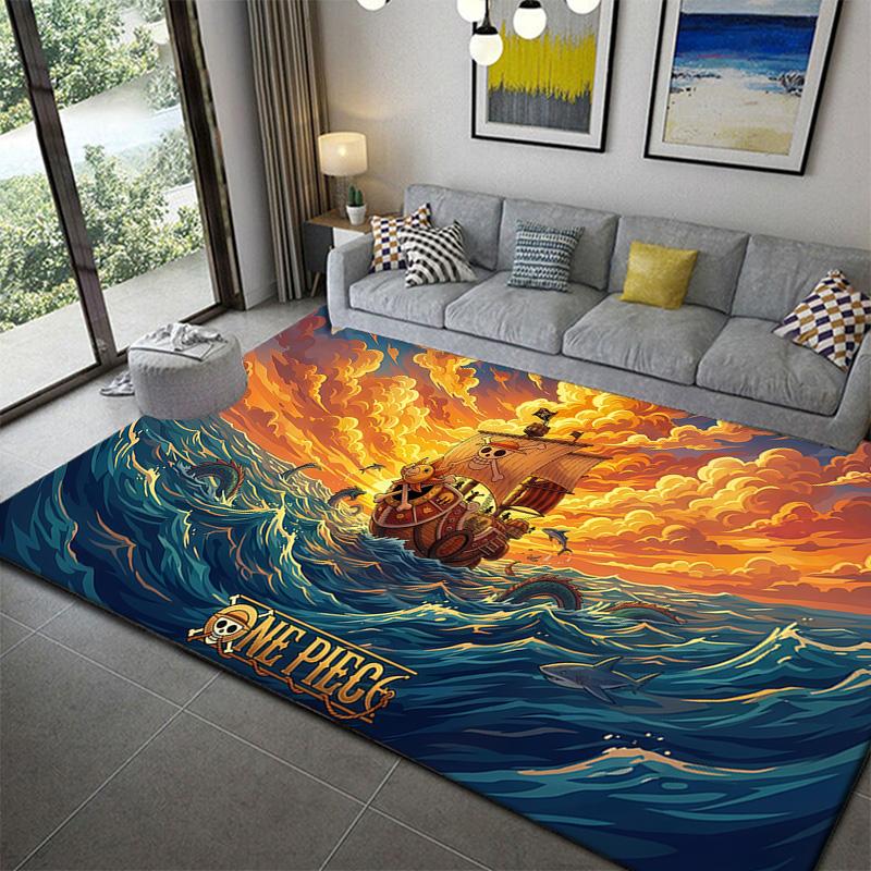 

One Piece Anime Artwork Area Rug Soft Cozy Mat for Bedroom Living Room Home Decor 60x90cm