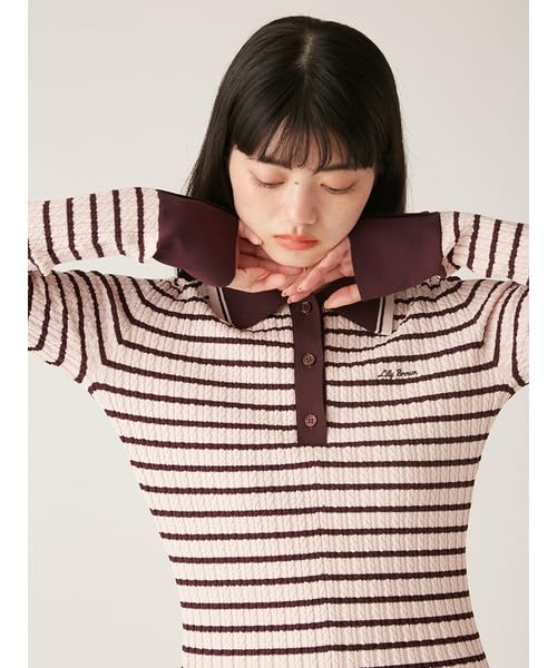 Lily Brown Polo Knit Mini Dress Women's (LWNO251132, Pink)