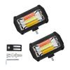 72W COB LED Light Bar For Off Road Truck Car Fog Work With White Yellow Amber