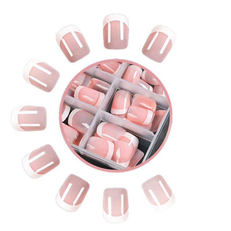 Artificial Short Square Toenails 120Pcs White Full Cover Press On Toe Nails for Women Summer Beach Holiday