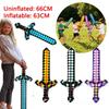 Pixel Style Inflatable Gemstone Sword Props - Safe Fun Kids Toy Weapon Parent-Child Interactive Supplies Perfect Birthday Gifts