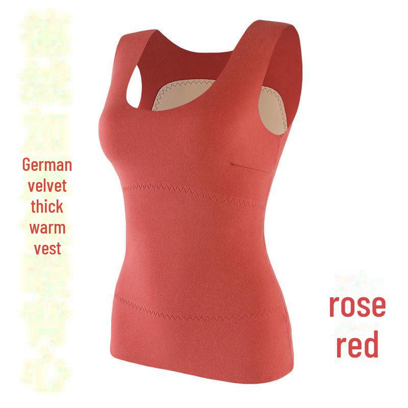 Women's German Velvet Self-Heating Winter Vest: Thick, Seamless, Tight-Fit Cotton Top