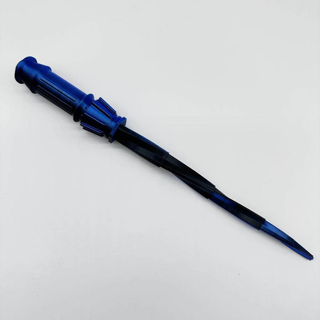3D Printed Simulation Gravity Sword For Kids Retractable Toy Knife Plastic 3D Pringting Spiral Sword Cosplay Fidget Toy For Boys