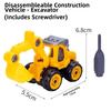 Plastic Tractor Excavator Bulldozer Drop Resistant Simulation Diecast Crane Truck Model  for Boys
