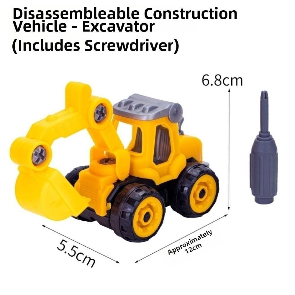 Plastic Tractor Excavator Bulldozer Drop Resistant Simulation Diecast Crane Truck Model  for Boys