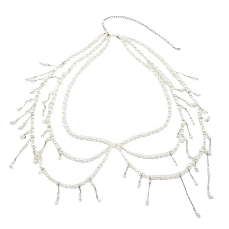

Artificial Pearls Waist Chain Adjustable Length Fringed Belly Chain Belt For Evening Gowns Cocktail Dresses Waist Jewelry 1