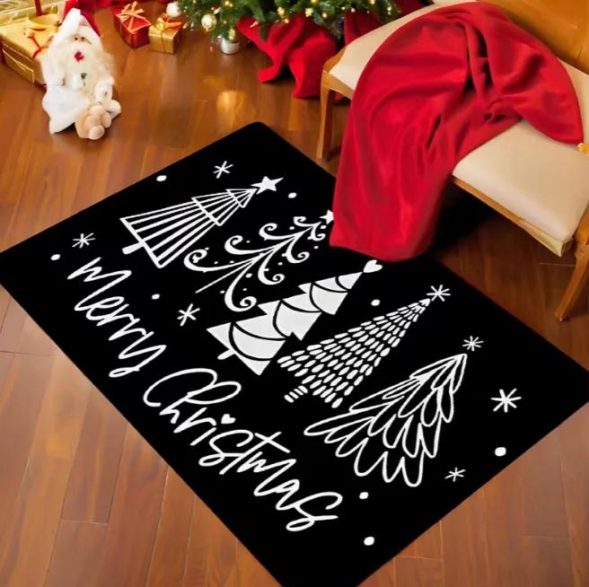 Merry Christmas Christmas English Suitable for Living Rooms Bedrooms Kitchens Offices Indoor and Outdoor Entrance Door Mats