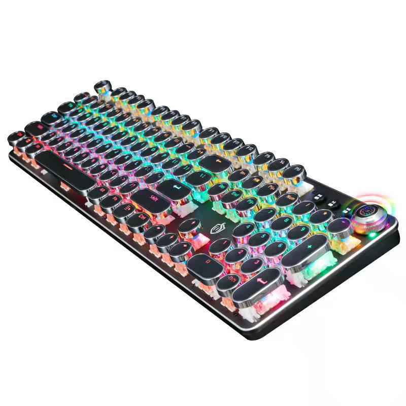 820A Retro Punk Luminous Mechanical Gaming Keyboard