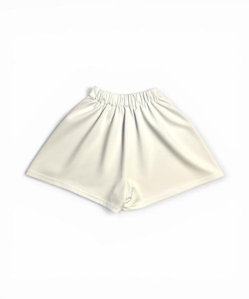 Bonseullipi Soft Crystal Stud Flare Skort (White)