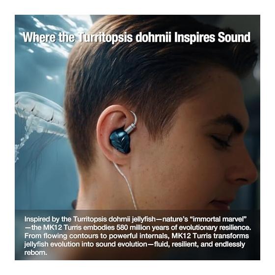HIDIZS MK12 earphones | 12mm large dynamic driver | 91% pure magnesium M-shaped dome diaphragm | 1.5T magnet wired earphones | Studio grade sound |