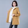 Herbst Winter Damen Freizeit Parkas mit Futter Plüsch Kapuze Trenchcoat Oberbekleidung Jacke Baumwolle Warm Pufferjacke Damenbekleidung